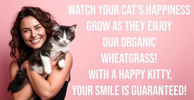 Ornamental Indoor Planter with Pet/Cat Grass Growing kit, Handcrafted in The USA from Red Cedar (Whitewash)