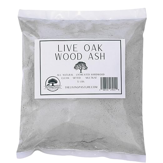 Live Oak Wood Ash - All Natural Clean Sifted Premium MultiUse Hardwood Ashes 5 lbs