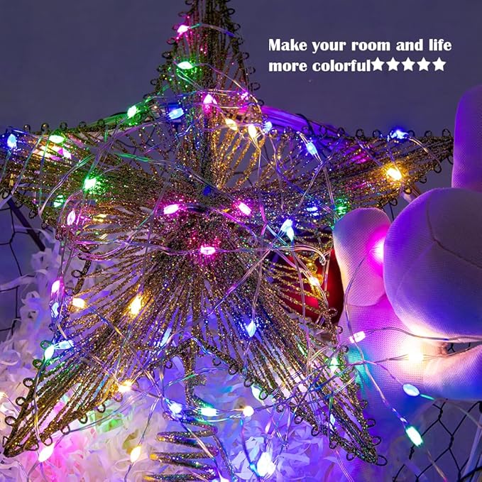 Fairy Lights Plug in,400FT 1200 LEDs Waterproof Led String Lights,Twinkle Light with 8 Modes Remote for Outdoor Indoor Christmas Wedding Birthday Garden Party Decorations,Multicolor