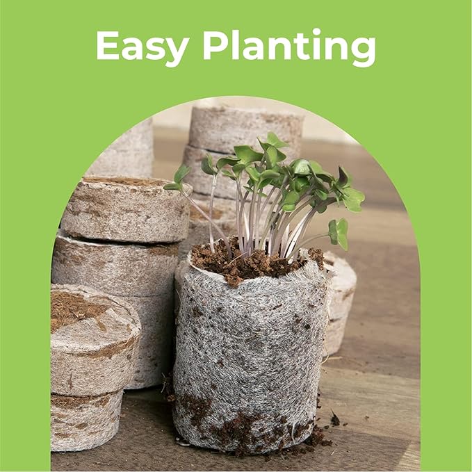 Window Garden Seed Starter Soil Mix - Gardening Starting Soil - Planting Soil for Vegetables, Herbs and Flowers - Ideal Potting Soil, Compressed Discs for Indoor and Outdoor Planting