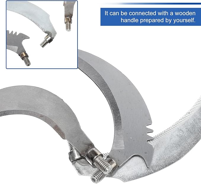 DOITOOL Gardening Sickle 6pcs Carbon Harvest Weeder Weeders Handle Heads Sickles Hand Replacement Steel Tools Chopping Fishing Parts Manual Gardening Without Accessories Weeding Supplies