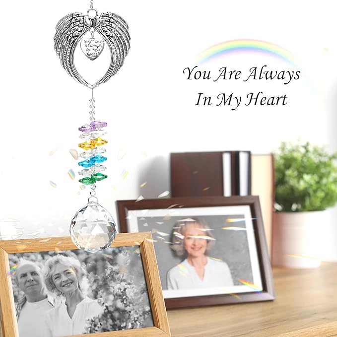 Sympathy Gifts for Loss of Loved One Crystal Suncatcher Sympathy Rainbow Bereavement Grief Memorial Gifts Ideas for Loss of Mom Dad Friend Child Cat Dog Pet