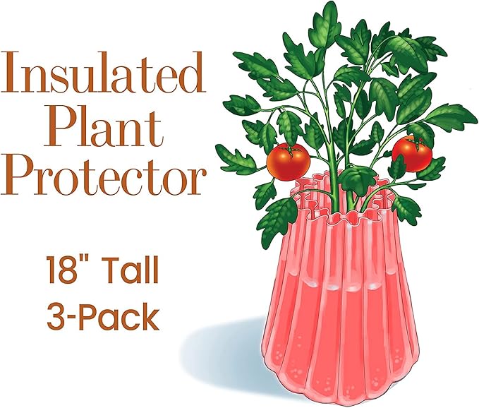 Dalen Gardeneer Season Starter – Early Season Insulated Plant Protector – Cold Weather Frost Guard - Easy Fill Shape for Optimal Planting - 18" x 17" – Made in The USA - Red