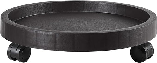 11 Inch Planter Caddies Rolling Saucer Caddy with Wheels, Heavy Duty Wheeled Stand for Potted Plant, Round Coaster Roller Base Tray with Casters, Flower Pot Dolly Holder for Indoor Outdoor