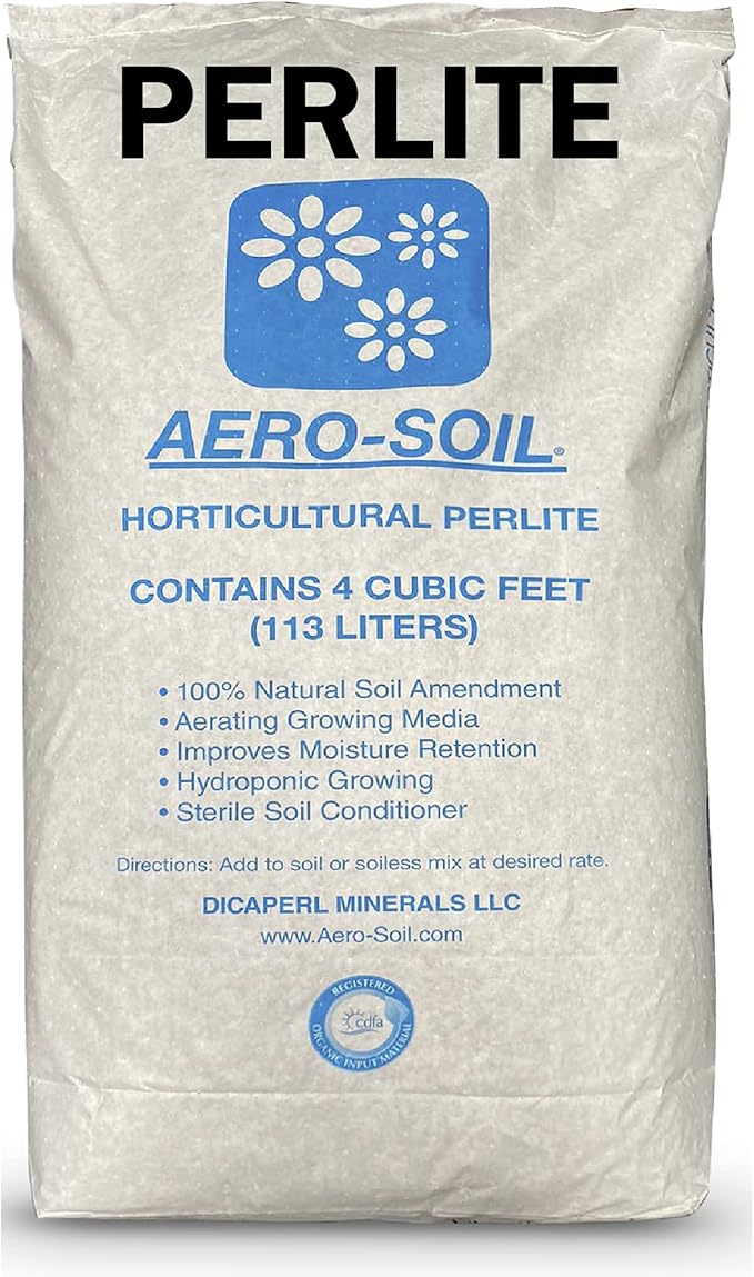 AeroSoil Premium Perlite Horticultural Grade Soil Additive Drainage and Growth - Coarse Grade 4 Cubic Foot