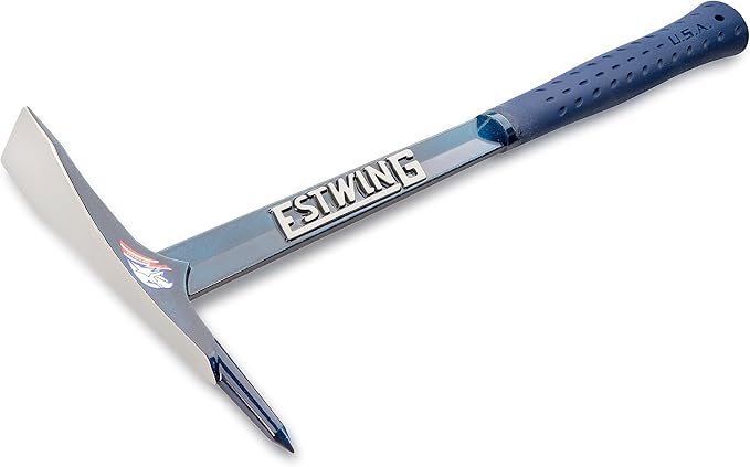 ESTWING Burpee Rock Pick - 17" Geologist Tool with Pointed Tip & Shock Reduction Grip - BP500