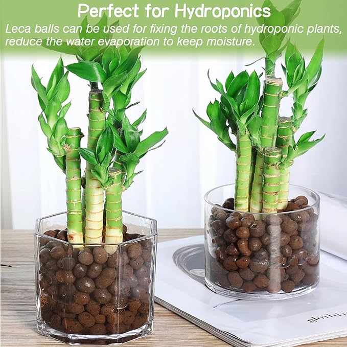 ZeeDix 8LBS Clay Balls for Plants, 4mm-16mm Expanded Clay Pebbles Natural Organic Orchid Growing Medium Clay Leca Balls for Indoor Plants, Hydroponic, Gardening, Orchids, Decoration, Aquaponics