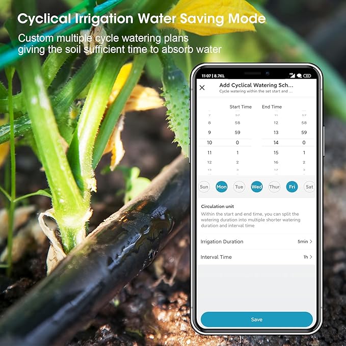 Smart Hose Watering Timer with Wi-Fi Hub, Automatic Irrigation System Controller for Lawns and Yard, Compatible with Alexa Dark Gray-Brass Inlet & Plastics Outlet (2-Outlet)