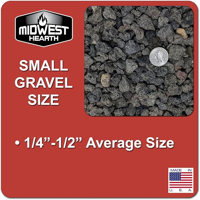 Black Lava Rocks for Plants Natural Horticultural Volcanic Rock (1/4" to 1/2" Size) (Mined in USA) (5-lb Bag)