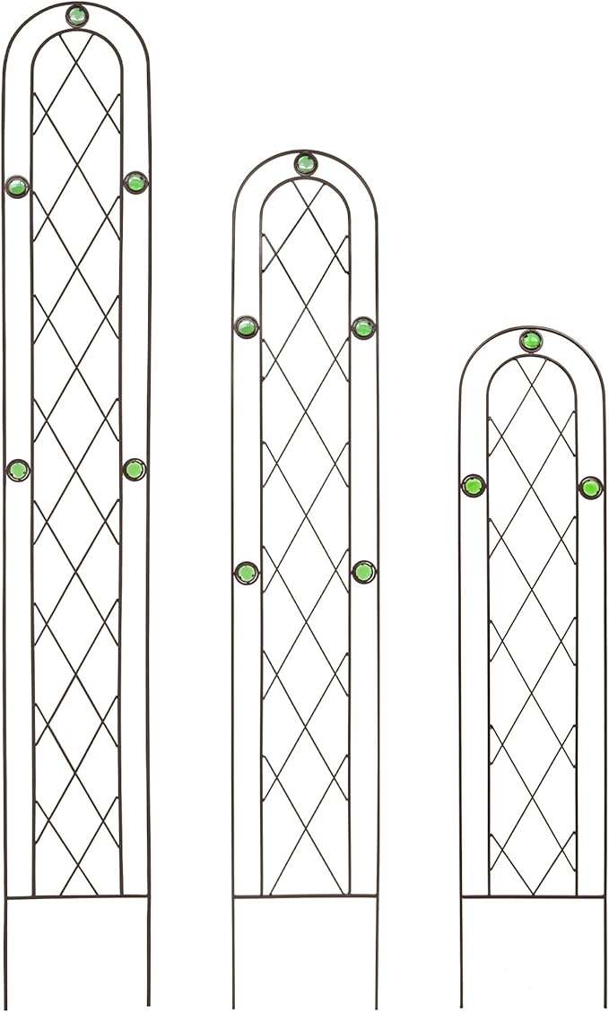 Arcadia Garden Products TR03 Arched Garden Trellis 6' x 10", Black