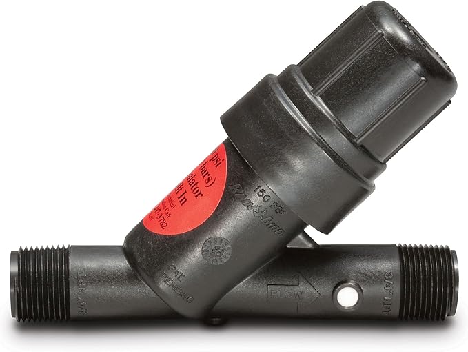 Rain Bird EFP075FS Drip Irrigation Coupling Adapter & PRF07530S Drip Irrigation In-Line 30 PSI Pressure Regulating "Y" Filter, 3/4" Male Pipe Thread