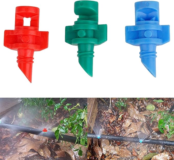 100PCS 360 Degree Misting Nozzle Irrigation, Sprinklers Sprayer for Garden Irrigation System, Micro Sprayer Refraction Automizing Drippers