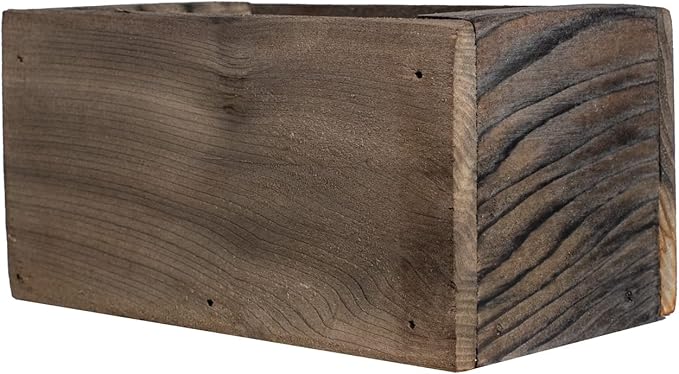 Ornamental Indoor Planter with Pet/Cat Grass Growing kit, Handcrafted in The USA from Red Cedar (AgedWash)