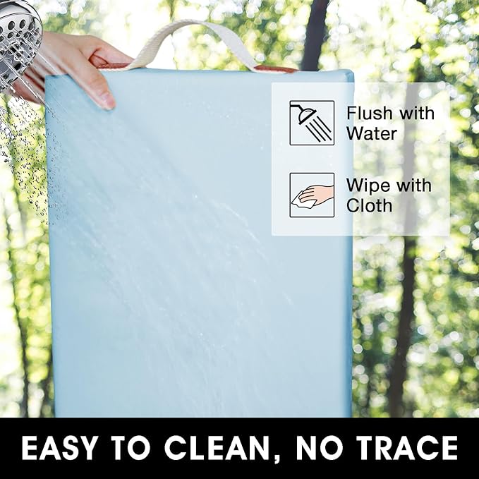 HappyPicnic Waterproof Kneeling Pad for Garden or Bath, 2 inch Thick Soft Foam Kneeler Mat for Gardeners Knee Support or Bathtub Bathing Baby with Handle and Removable Cover-Green