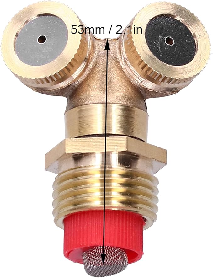 Zerodis Brass Misting Nozzles, 3Pcs Spray Nozzles with Filter for Landscaping, Outdoor Cooling & Irrigation