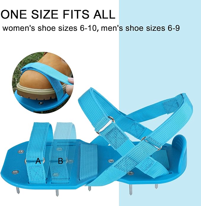 Lawn Aerator Shoes for Grass - Pre-Assembled Grass Aerator Shoes for Lawn - Soil Yard Aerator Tool for Aerating Patio Garden