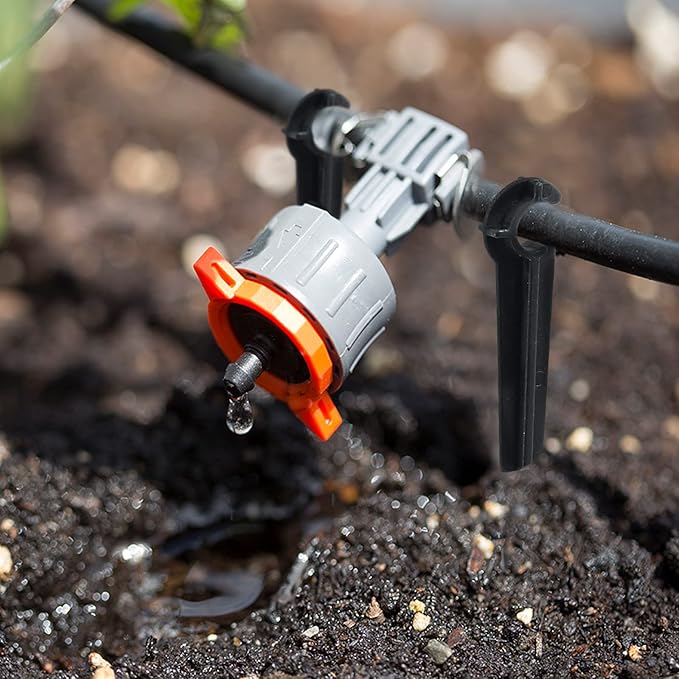 240 Pcs Irrigation Drip Support Stakes for 1/4 Inch Drip Tubing, Tubing Hose Holder for Vegetable Gardens, Plants or Flower Beds