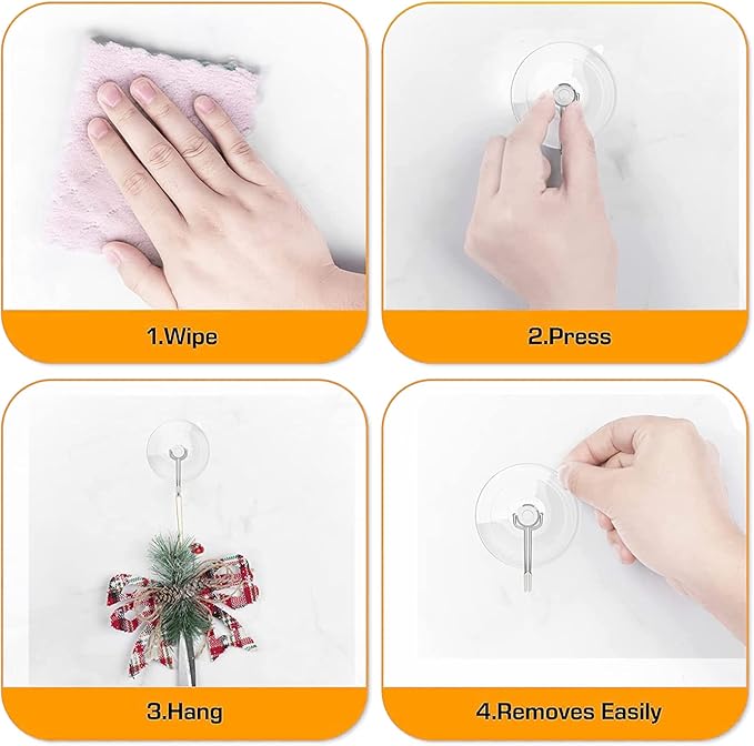 Stained Glass Window Hanging Chain Kit, Picture Hanging Chain with Suction Cup Hooks Sunshine Catcher Metal Nickel Plating Stained Glass Window Panels 10 Inch and 20 Inch (Black)