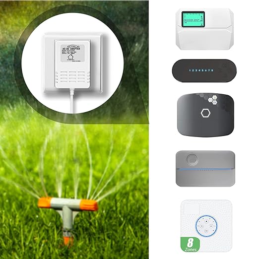 24 Volt AC 1000mA Power Adapter for Smart Sprinkler Controller,Indoor Irrigation System Controller,24V 1A AC to AC Wall Adapter Transformer Compatible with Most Smart Sprinkler Controller (White)