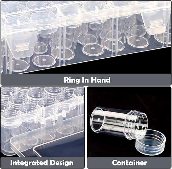 60 Slots Seed Storage Box, Seeds Storage Organizer with Label Stickers(seeds not included), Seed Container Storage used for Flower Seeds, Vegetable Seeds, Clover Seeds, Basil Seeds, Tomato Seeds