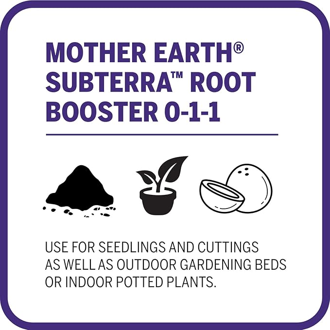 Mother Earth Products Mother Earth Subterra Root Booster 0-1-1 Liquid Plant Supplement For Transplants And Starts, Quart