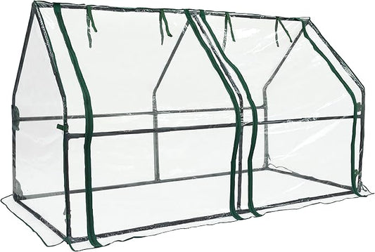 Gardzen Mini Greenhouse Heavy Duty Portable Green House, Clear Tent Small Greenhouse for Indoor Outdoor Plants 71.7”(L) x36.2”(W) x42.5”(H)