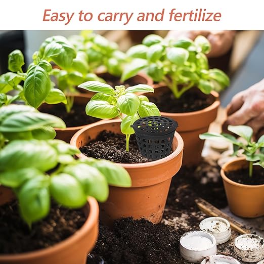 Happyyami 100PCS Portable Bonsai Fertilizer Box with Lid - Practical Fertilizer Container for Orchids and Succulents - Slow Release Bonsai Plant Food Gardening Tool (Black)