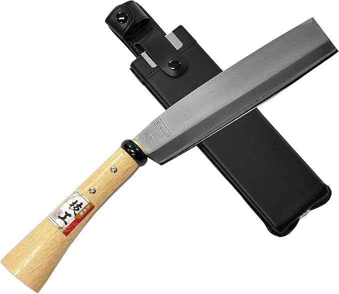 KAKURI Japanese NATA Tool Knife 8.2" Made in Japan, Bushcraft Hatchet Axe with Sheath for Camping, Outdoor, Campfire, Gardening