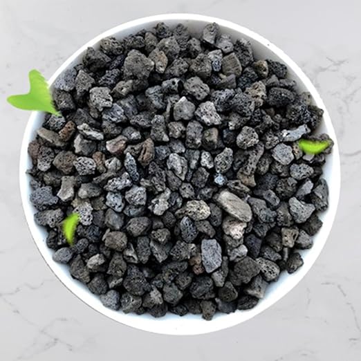 6.6 Pounds Black Lava Rocks, 5-8 mm Lava Rocks for Plants, Bonsai Rocks Horticultural Grit Soil Cover Gravel for Succulents and Hydroponics, Fairy Gardening, Top Dressing, Plant Drainage