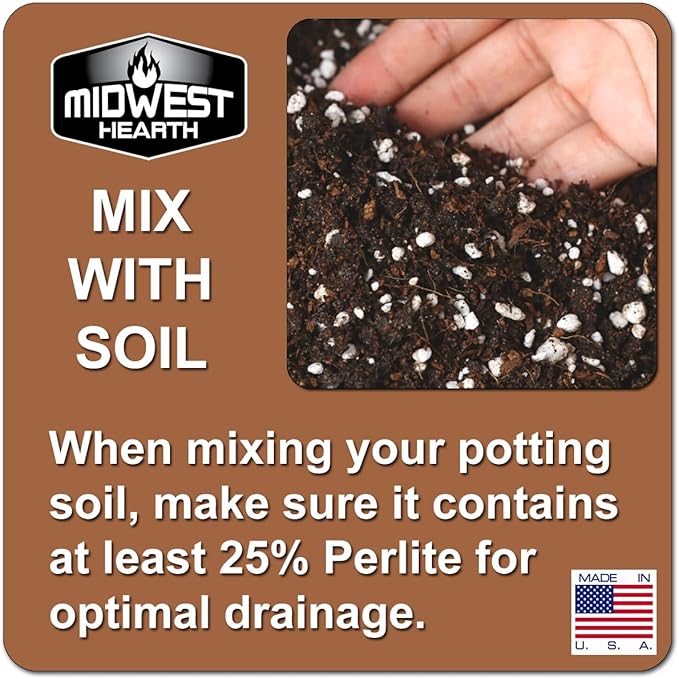 Perlite for Plants Natural Horticultural Soil Amendment (Made in USA) (8 Dry Liters)