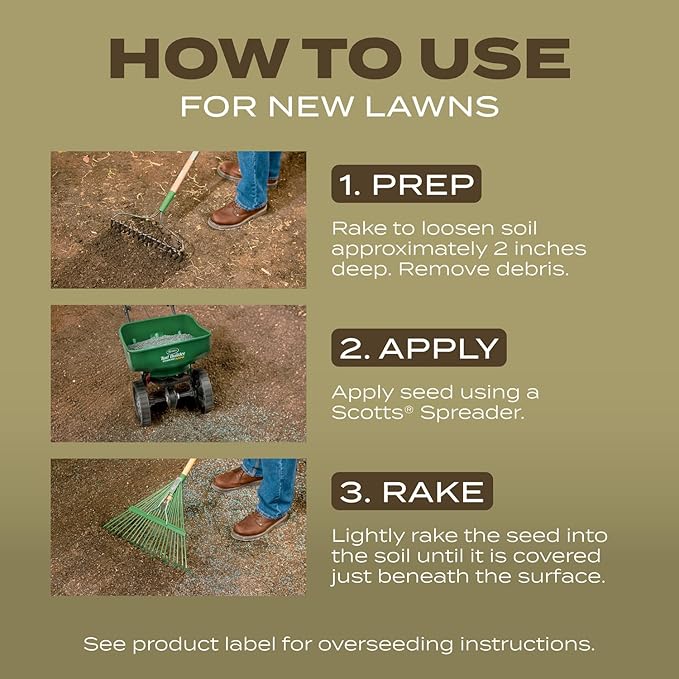 Scotts Turf Builder Grass Seed Southern Gold Mix for Tall Fescue Lawns with Fertilizer and Soil Improver, 5.6 lbs.