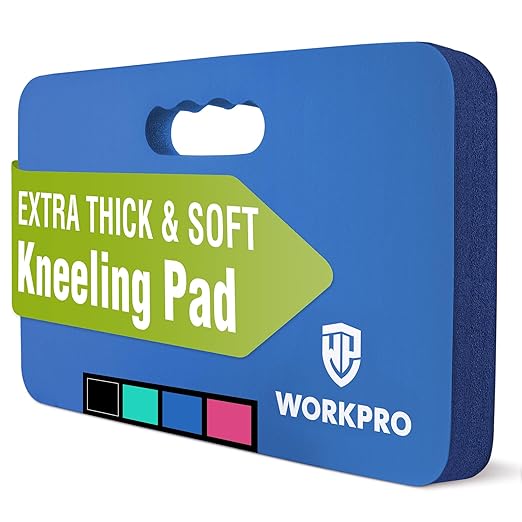 WORKPRO Extra Thick Kneeling Pad, Soft Foam Cushioning for Knee, Large Foam Kneeler Mat for Gardening, Bathing Baby, Workout Supplies, 17.5 x 11 x 1.5 in, Blue