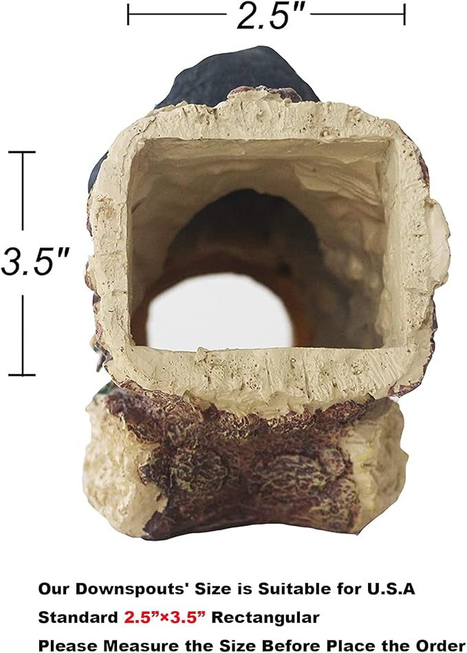 Bear Gutter Downspout Extension Decorative Statue, Whimsical Gutter Guardian Rain Downspout Splash Block, Gutter Guardian Rain Downspout Extender for 2" × 3" Downspout