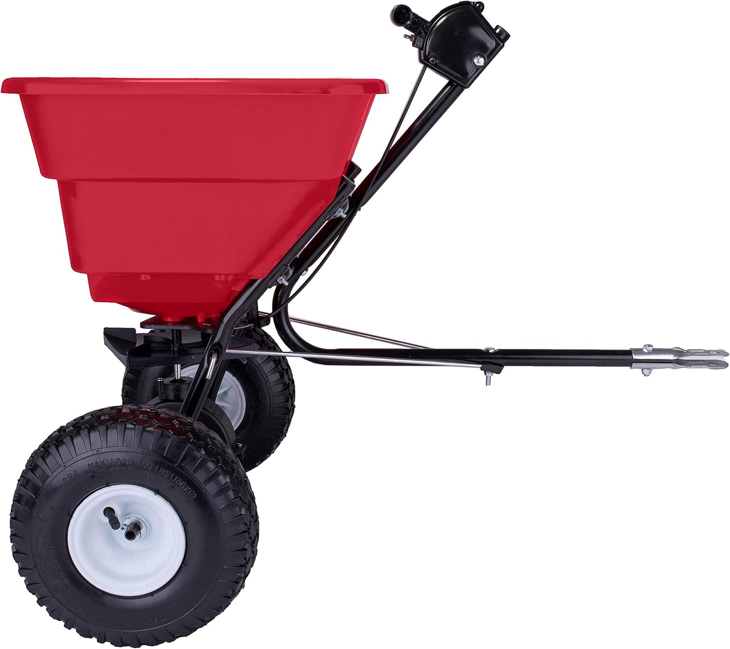 EarthWay Products 2050TP 80lb Towable Broadcast Spreader - Pull Behind Spreader, ATV Spreader for Lawn Mower - Adjustable Fertilizer and Seed Spreader with Easy Flow, Durable Frame