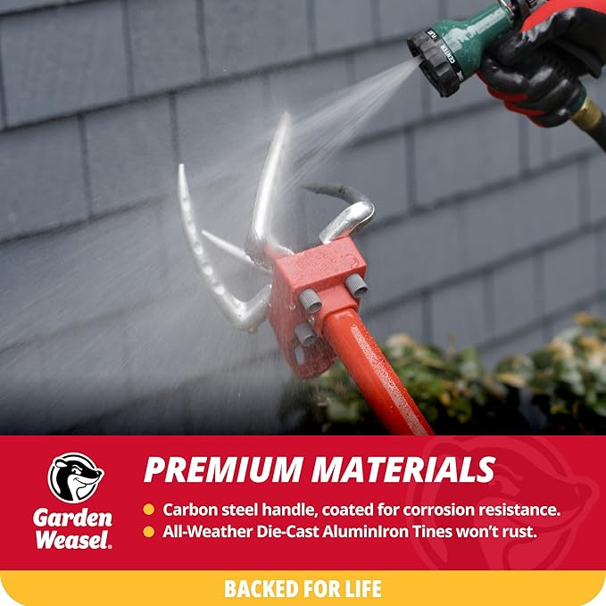 Garden Weasel Claw Pro - 3-in-1 | Cultivate, Loosen, Aerate, Weed | Gardening Hand Tiller, Twist Weeding Tool, Digging Fork, Cultivator, Soil Loosener | 91334