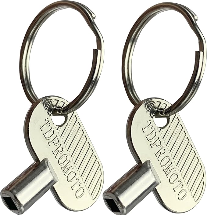 Sprinkler Controller Door Key Sprinkler Timer Lock Key for Orbit and Hydro-Rain, Metal (2pcs)