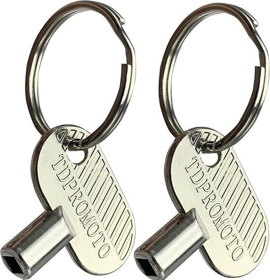 Sprinkler Controller Door Key Sprinkler Timer Lock Key for Orbit and Hydro-Rain, Metal (2pcs)