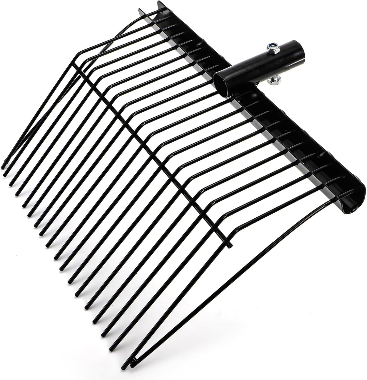 Pitch Manure Fork Head, Metal Pitch Fork for Garden, Durable Digging Fork Rake Head Replacement with Angled Tines, Stable Pitchforks Scoop for Mulch Horse Stall Picking up Hay Animal