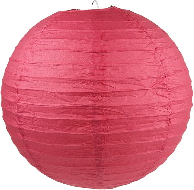 WYZworks - Round Paper Lanterns 10 Pack (Red, 10") - Hanging Paper Lanterns Lamp for Wedding, Birthday, Party and Home Decorations with 8", 10", 12", 14", 16" Option