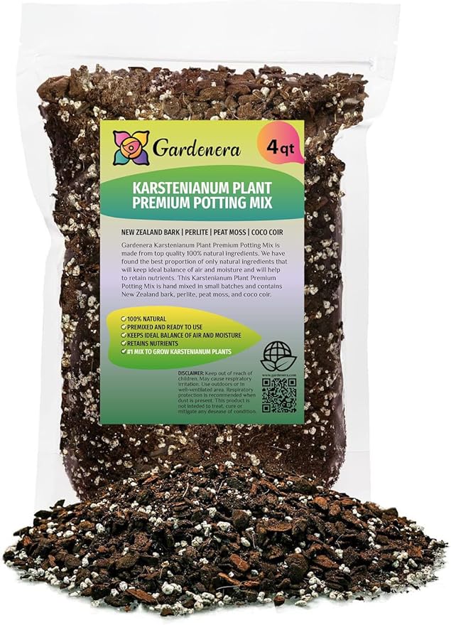 Monstera Peru Potting Soil - Premium Karstenianum Soil Blend - Promotes Optimal Drainage and Aeration - 4 Quart