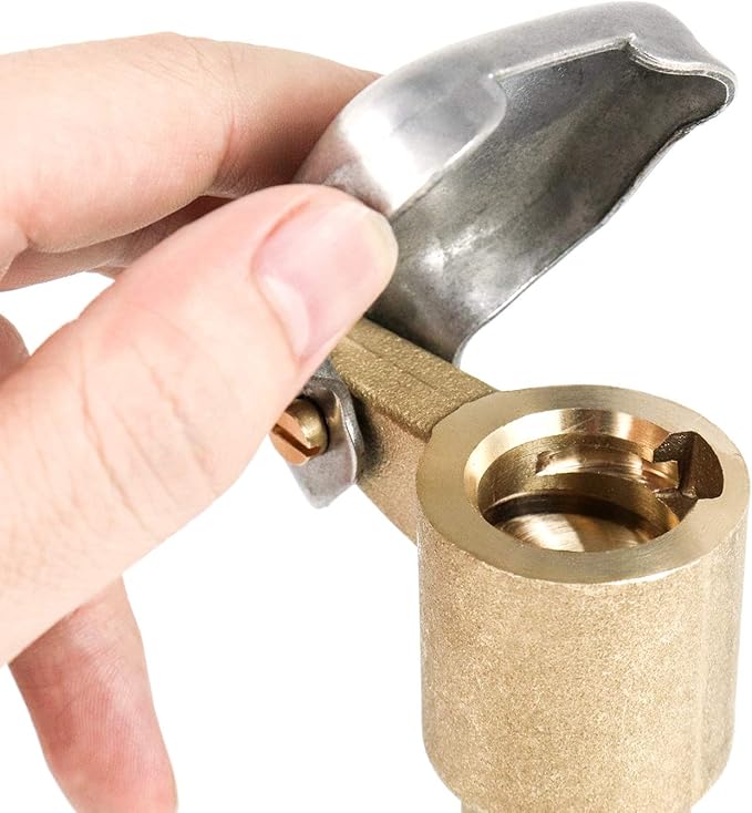 QWORK Quick Coupling Valve Key Set, 3/4-Inch Brass Quick Coupler Valves, Irrigation Tool with Quick Coupler Key for Yard