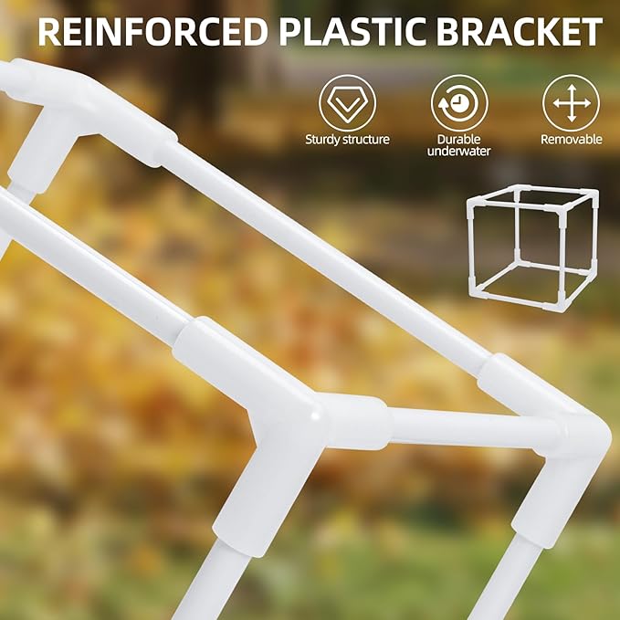 Fineday Pond Filter, Anti-Clogging Cube Outdoor Mesh Water Pump Barrier Bag Box Basket (5 inch)