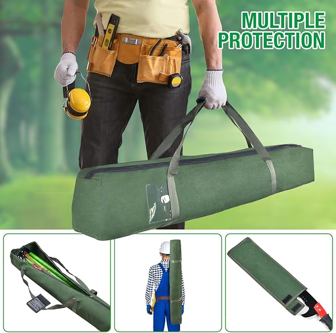 Scalebeard 26FT Pole Saws for Tree Trimming, Lightweight & Sturdy Tree Pruner with Thickened Saw Blade and Scissors for High Branches Trimming, Extendable Tree Trimmer for Pruning Palms and Shrubs