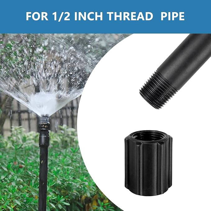 1/2 Inch Double Male Threaded Head Pipe Riser Multifunctional NPT Sprinkler Extensions 6Pc,12 Inches(NPT Sprinkler Extension)