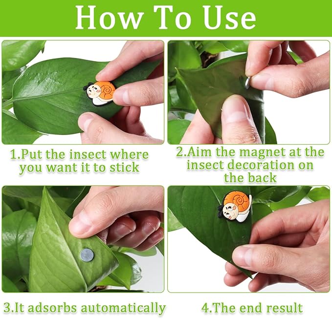 6 Pcs Funny Plant Magnets Decor, Cute Plant Magnet Gift for Potted Plants, Unique Gifts for Plant Lovers, Perfect Plants Accessories - Add Personality to Plants and Make You Smile Live