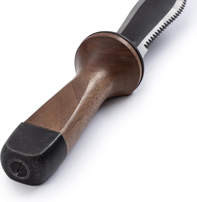 Barebones Hori Hori Ultimate - Garden Knife with Double-Edged Tempered Steel Blade, Walnut Handle, Ambidextrous Use, Japanese Knife Garden Tool for Weeding and Gardening (Tool Only)