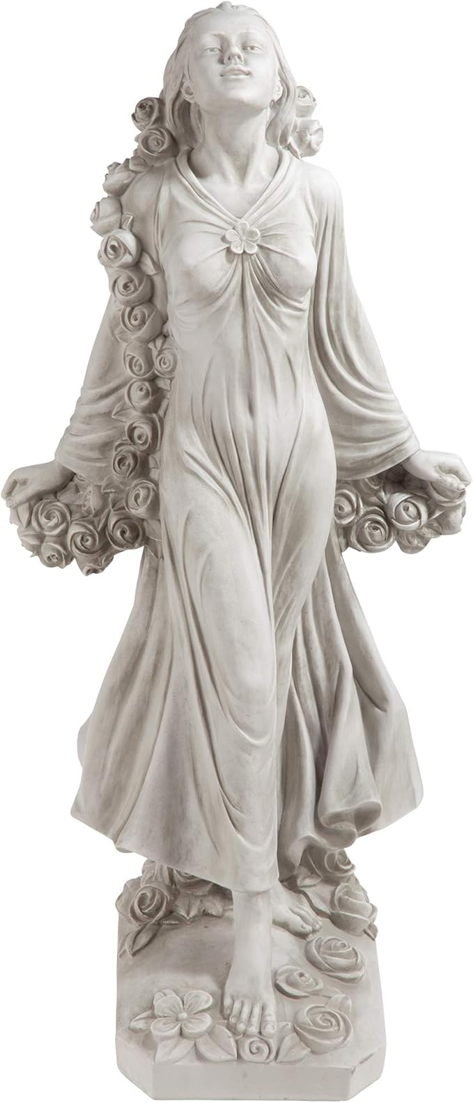 Design Toscano KY47018 Flora Divine Patroness of Gardens Roman Statue, 14 Inches Wide, 14 Inches Deep, 31 Inches High, Antique Stone Finish