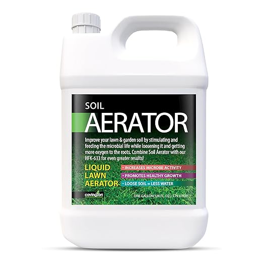 Covington Liquid Lawn Aerator PRO-LINE Liquid Aeration for Lawn Gallon, Soil Conditioner and Loosener for Compact Clay Soils, The Ultimate Aerating Humic Acid Lawn Revival & Soil Compaction Solution