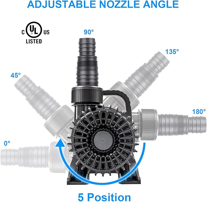 Outdoor Large 3900gph-230W 32.8FT Pond Water-fall & Kio Fish Fountain-s &Garden Pump Submersible IPX8: Long 32.8FT Cord Smart-er & Quieter Duck & Yard &Patio Ponds Pumps, 1 Barrier Pump Bag