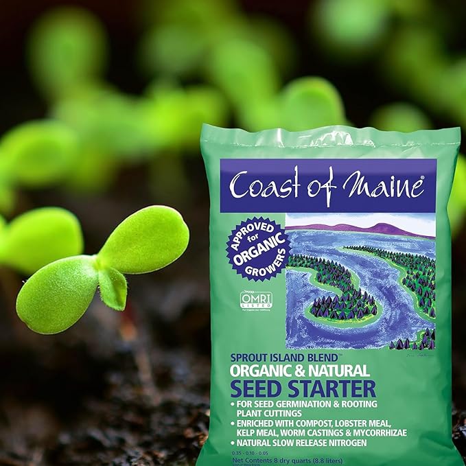 Coast of Maine, 8qt (Pack of 4) Sprout Island Blend, Organic & Natural Seed Starter for Seed Germination & Root Plant Cuttings